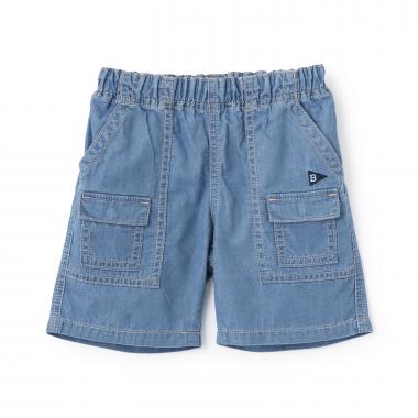 【冷感デニム】 ハーフパンツ