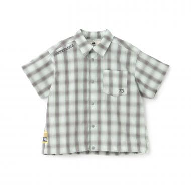 オンブレチェック 半袖シャツ