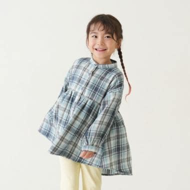 チェックスタンドチュニック