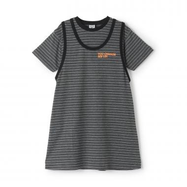 ボーダー2Pタンクワンピース