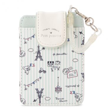 ミントちゃんフラップ総柄パスケース