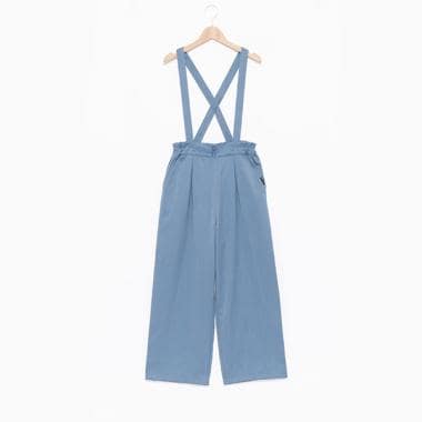 裏起毛サス付きワイドパンツ