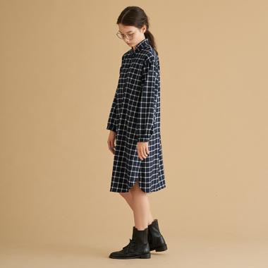 ポンポネットジュニア　チェックシャツワンピース×ケーブルニットベストセット ポンポネットジュニア(pom ponette junior)チェックシャツ