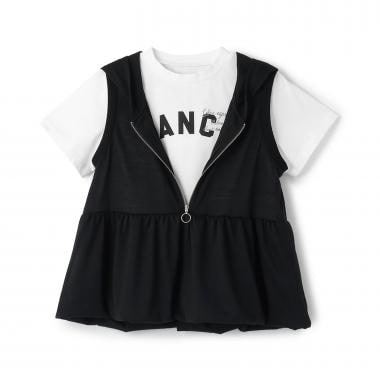 【AMI】【接触冷感】バルーンパーカ×Tシャツセット