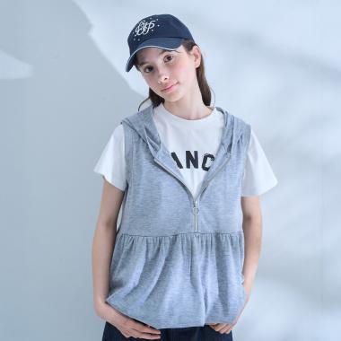 【AMI】【接触冷感】バルーンパーカ×Tシャツセット