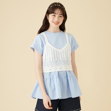ビスチェ＋ティアードTシャツセット