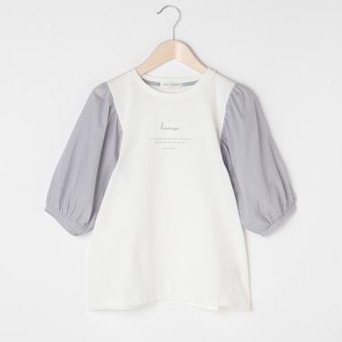 袖切替ギャザーTシャツ