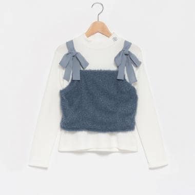 シャギーキャミ＋テレコトップスセット