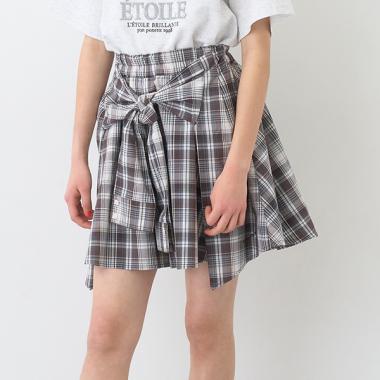 シャツ巻きチェックキュロット