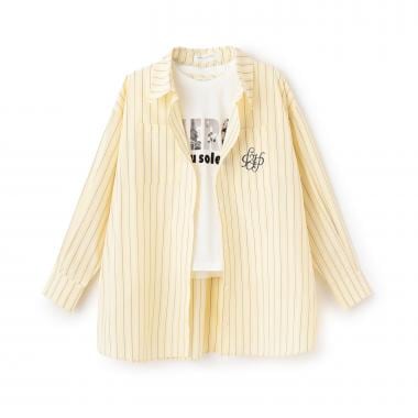 長袖シャツ×フォトロゴTシャツ