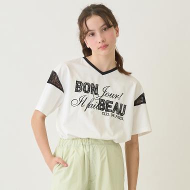【接触冷感】レースワッペンTシャツ