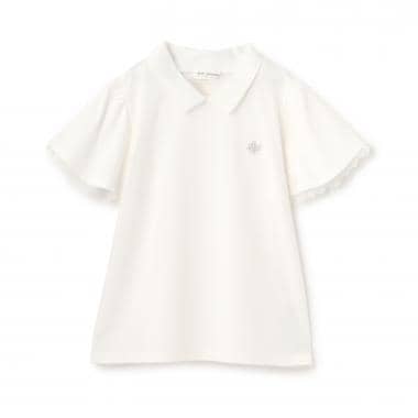 【UVカット】衿つきレースカットソーブラウス