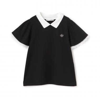 【UVカット】衿つきレースカットソーブラウス