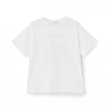 【接触冷感】レースモチーフ刺しゅうTシャツ