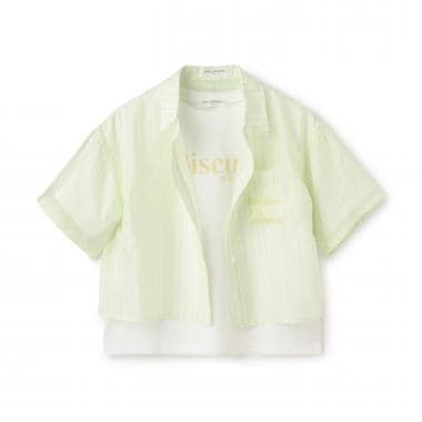 半袖シアーシャツ×Tシャツセット