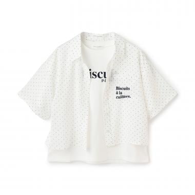 半袖シアーシャツ×Tシャツセット