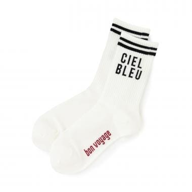 ライン入りリブクルーソックス