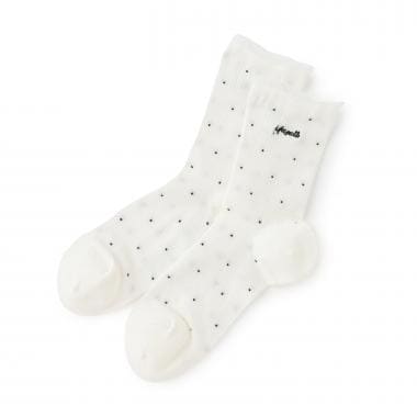 ドット柄クルーソックス