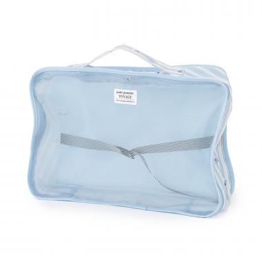 【撥水】総柄トラベルメッシュポーチ