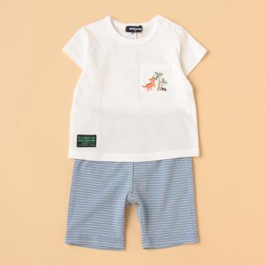 恐竜半袖Tシャツ×パンツセット