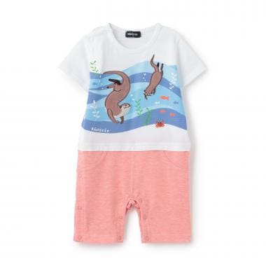 カワウソ半袖カバーオール