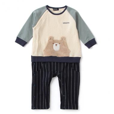 クマポケットつきカバーオール