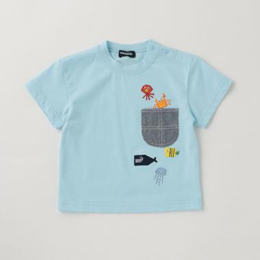 メゾピアノ 海モチーフロゴ刺しゅう　半袖Tシャツ　130 メゾピアノ 海モチーフロゴ刺しゅう 半袖Tシャツ 130 - メルカリ