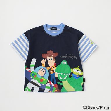 【PIXAR】TOY STORY/ボーダー切替半袖Tシャツ