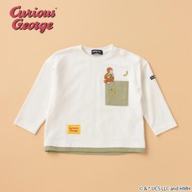 【おさるのジョージ】刺しゅうTシャツ