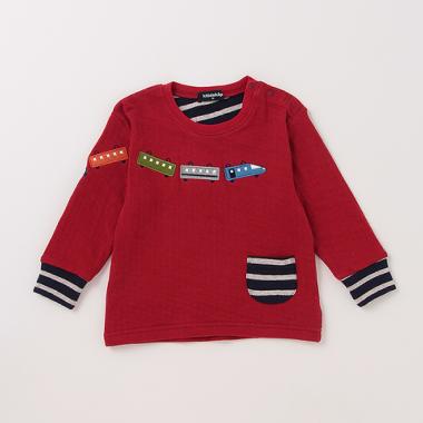 電車接結長袖Tシャツ(80cm 赤): キッズ - ナルミヤ オンライン