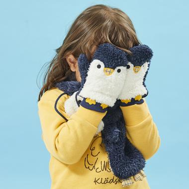 コロボックル】アニマルボアミトン(F 紺): キッズ - ナルミヤ