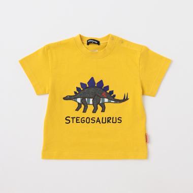 恐竜アップリケ半袖Tシャツ(80cm カラシ): キッズ - ナルミヤ