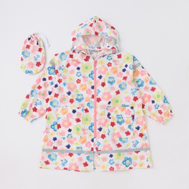 総柄レインコート(M(95-105) ピンク): キッズ - ナルミヤ