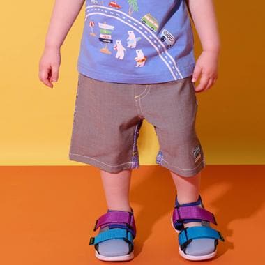 前後切替乗り物5分丈パンツ