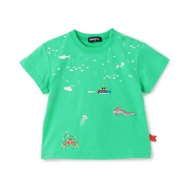 深海蓄光プリント半袖Tシャツ