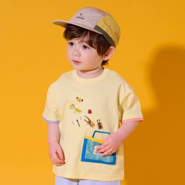 虫かごポケット半袖Tシャツ