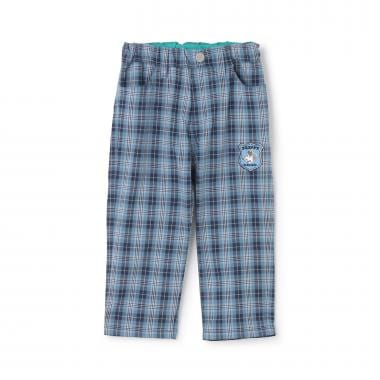 オオカミチェックロング丈ストレートパンツ