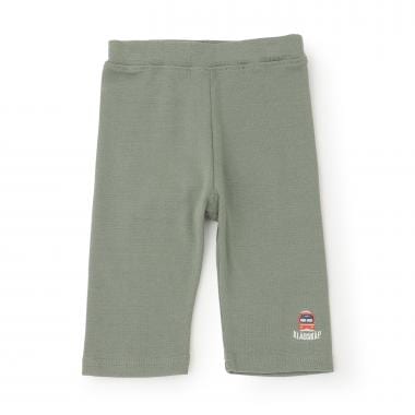 車ワンポイント刺しゅう6分丈レギパン