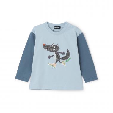 スニーカーオオカミ長袖Tシャツ