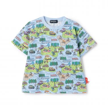 ピクニック総柄半袖Tシャツ