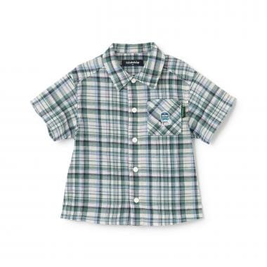 電車ワンポイントチェック半袖シャツ