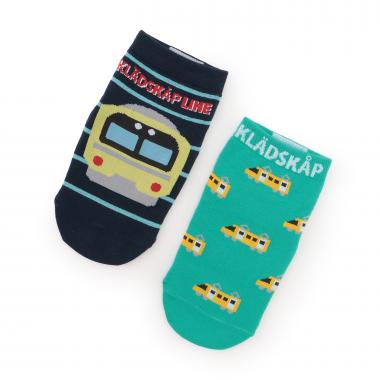 2足セット電車ショートソックス