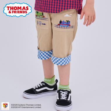 【3月13日発売予定】【トーマス】裾裏チェック6分丈パンツ
