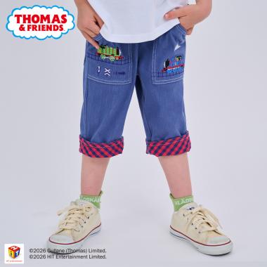 【3月13日発売予定】【トーマス】裾裏チェック6分丈パンツ