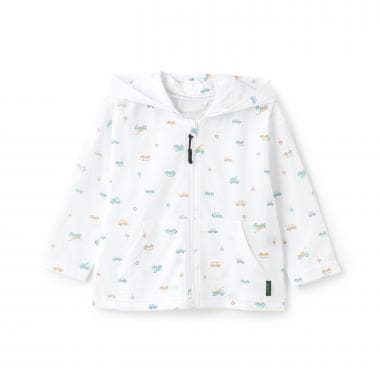 乗り物総柄長袖パーカ