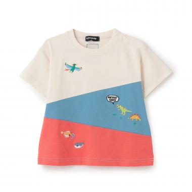 太古の生き物切替半袖Tシャツ