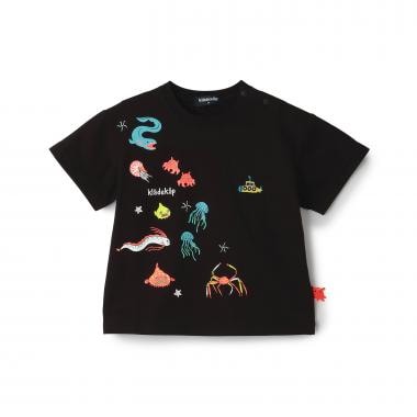 蓄光深海魚刺しゅう半袖Tシャツ