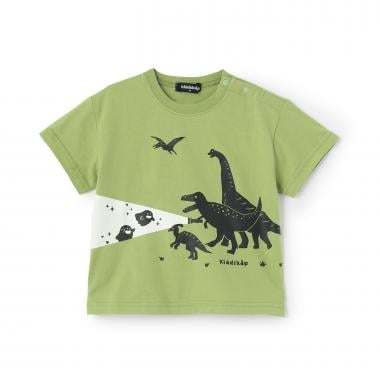 蓄光恐竜シルエット半袖Tシャツ