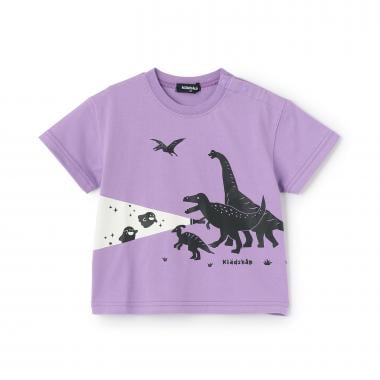 蓄光恐竜シルエット半袖Tシャツ