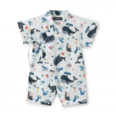 水族館柄甚平オール